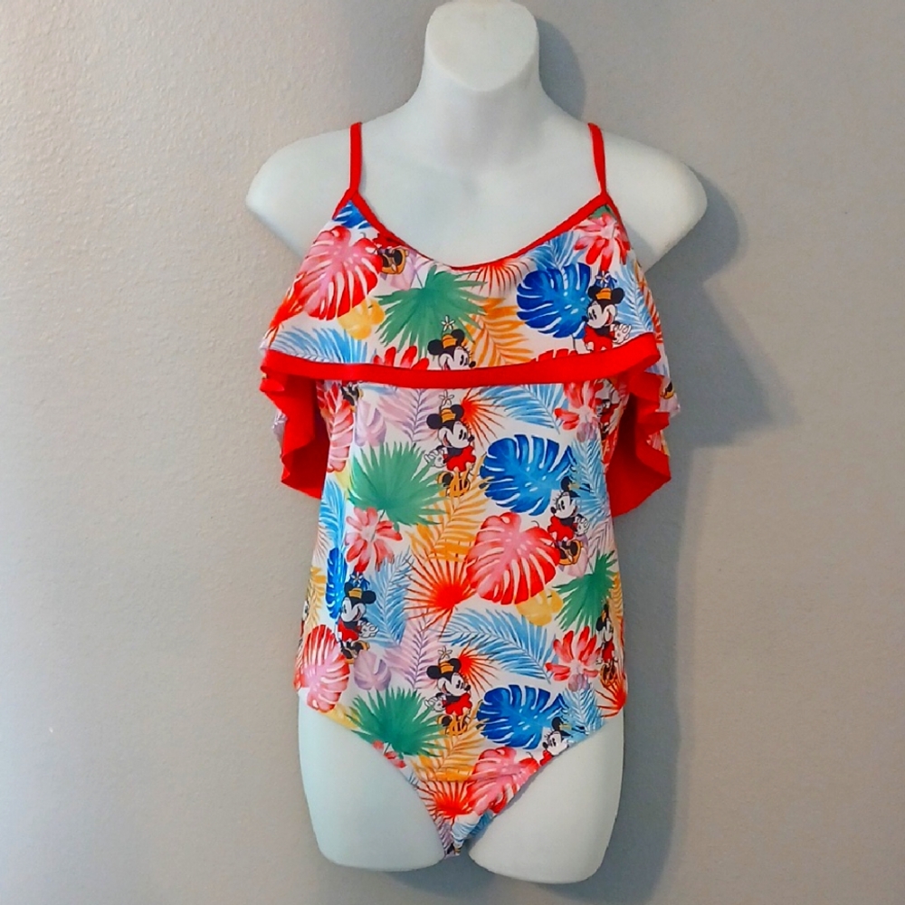 Disney Parks Orange Tropical Womans  One Piece Size XXL NWOT